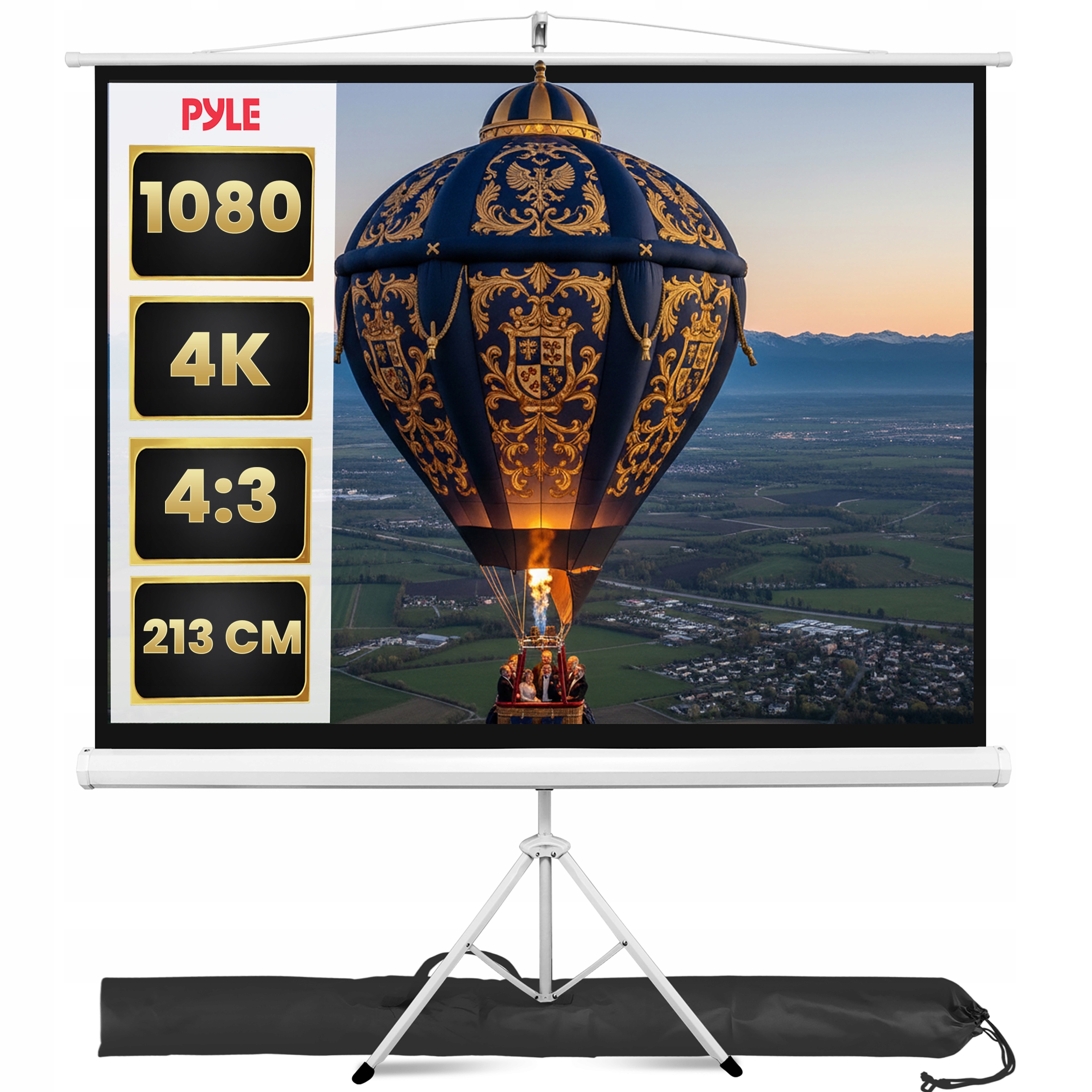 Ekran Projekcyjny Ekran Do Projektora Do Rzutnika 84 Cale 4K Fullhd