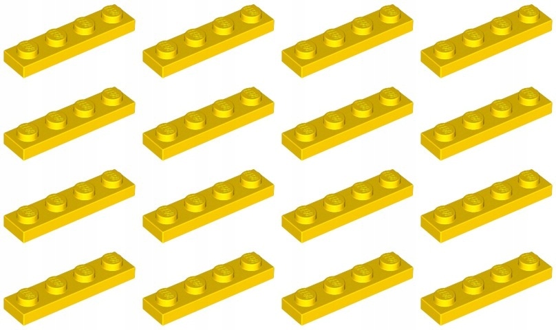 

Lego 3710 Płytka 1x4 żółta (10g) 16 szt