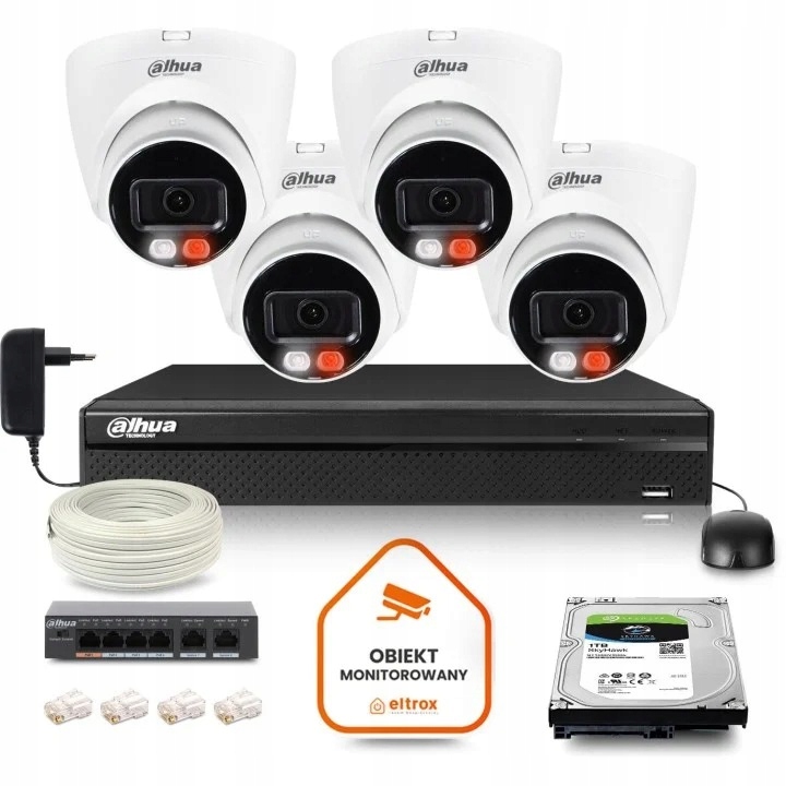 Sada na monitorovanie Ip 4x IPC-HDW1439V-A-IL 4MPx IR30m