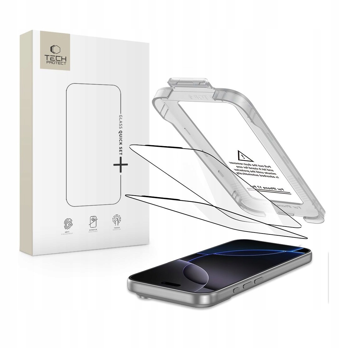 Szkło hartowane do iPhone 17 Pro Tech-Protect Quick Set+ 2-pack