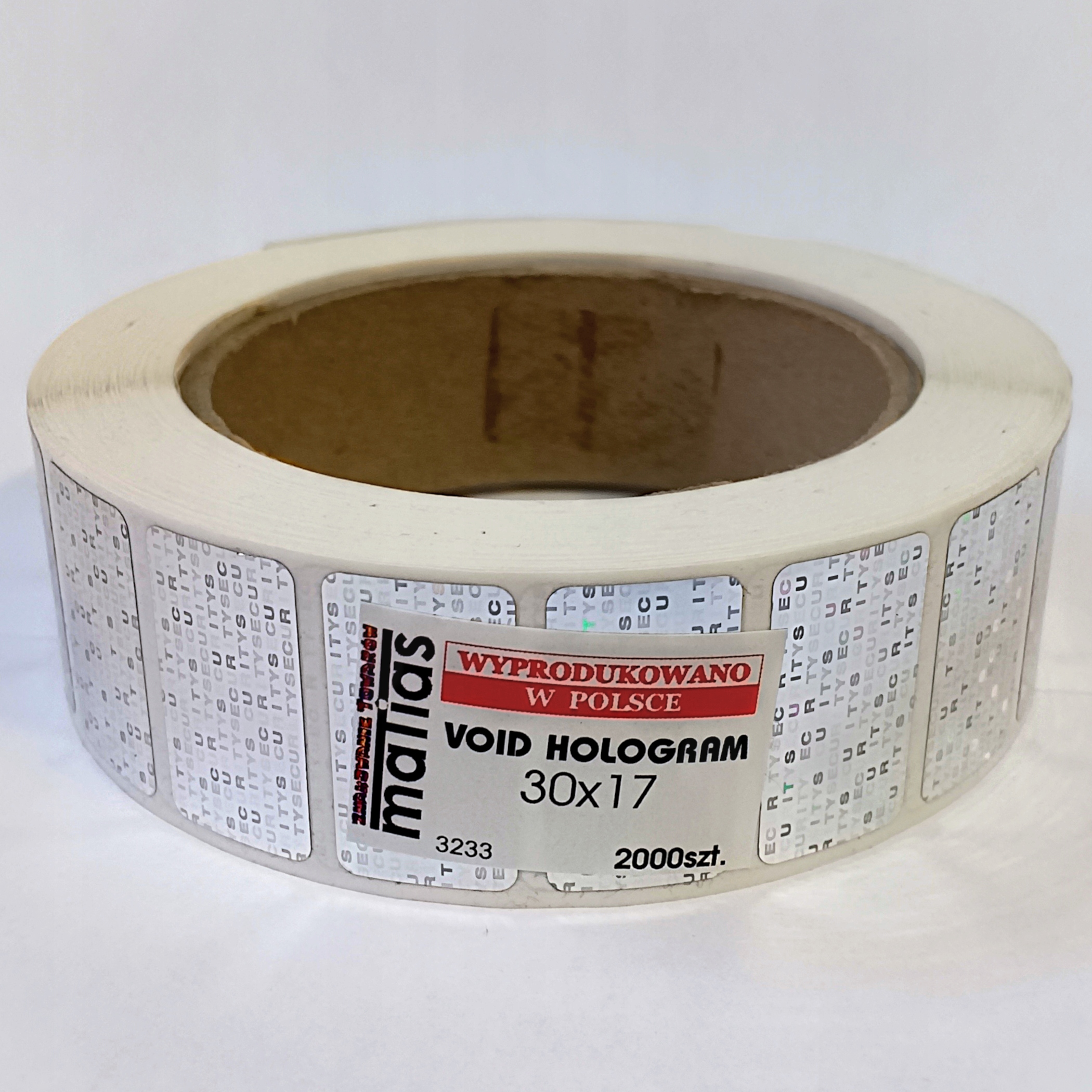 Plomby záruční Void Stříbrné Holografické 31x17 2000 ks