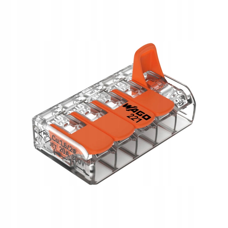 

Zacisk instalacyjny 5x4,0mm2 złączka Wago 221-415