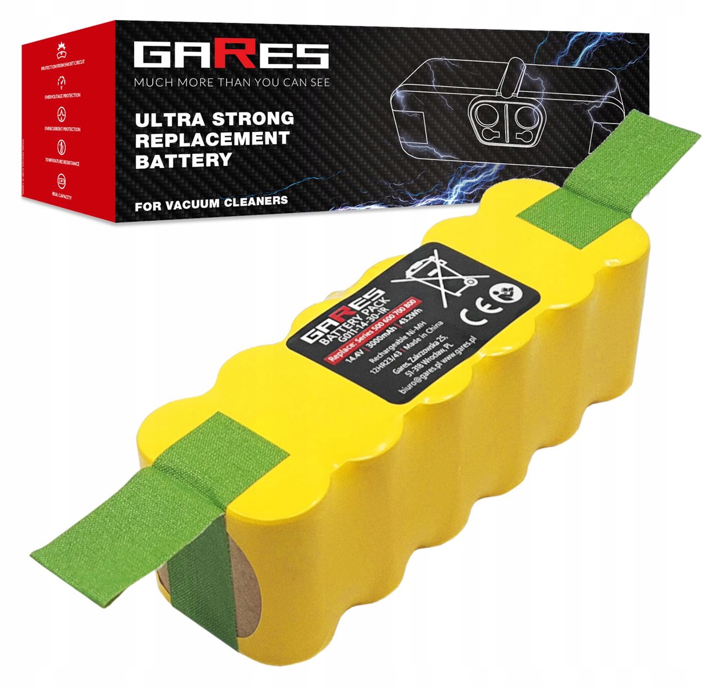 Baterie Akumulátor pro iRobot Scooba 450 14,4V 14,8V 3000mAh 3Ah