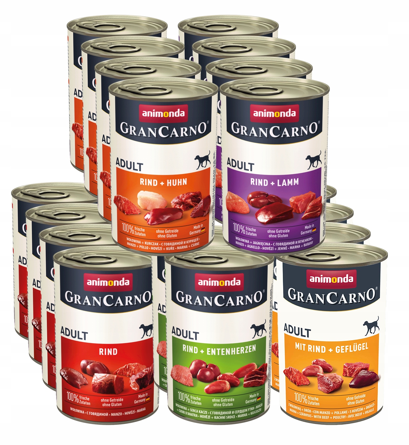 Levně Animonda GranCarno Adult MIX 5 příchutí Hovězího Masa Bez Vepřového Masa – 20 x 400 g