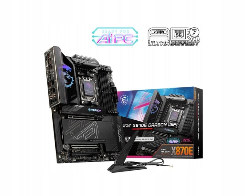 Msi Mb Sc AM5 Mpg X870E Carbon Wifi, Amd X870, 4xDDR5, 1xHDMI, 2xUSB4…