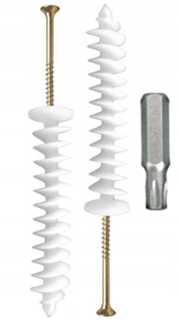 

Spiralny Kołek Ślimak 125 mm Wkręt 20szt Bit