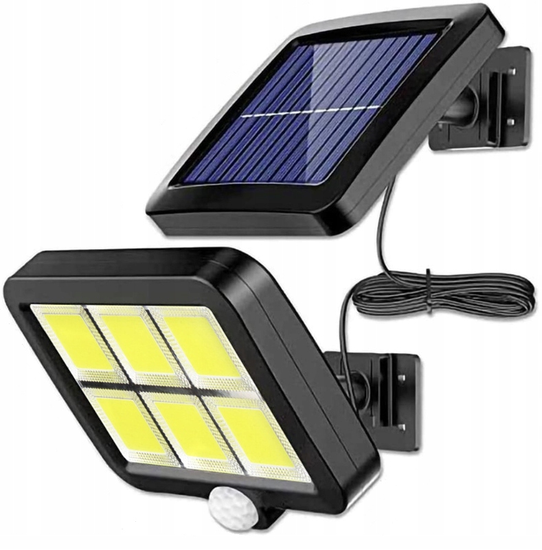LAMPA SOLARNA Z CZUJNIKIEM RUCH ZMIERZCHU LED COB Marka inna
