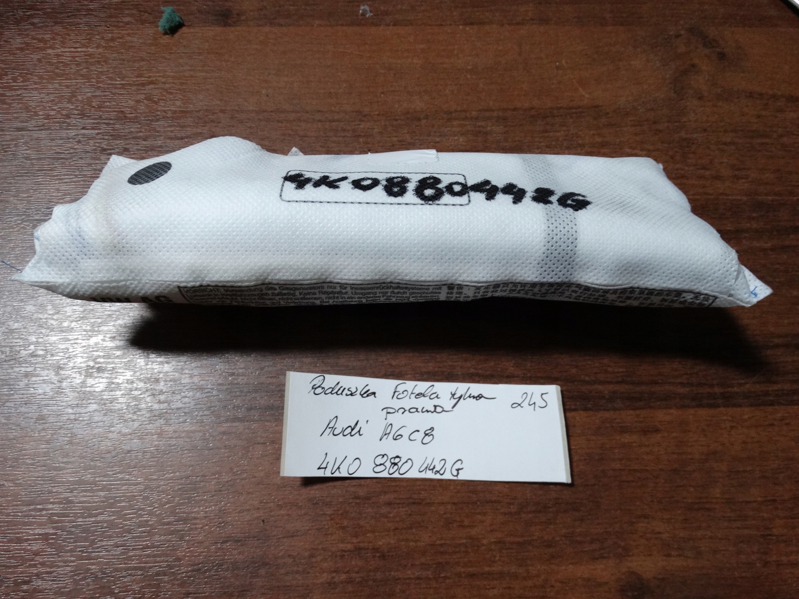 airbag airbag seat rear right AUDI A6 C8 1