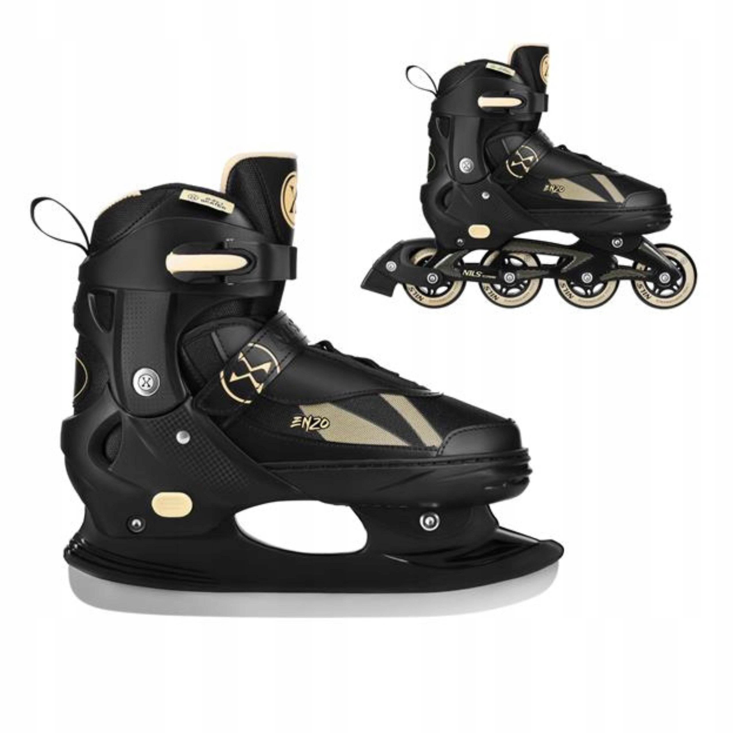 Brusle 2v1 pro mládež brusle 2v1 2v1 nastavitelné s vyměnitelnou skluznicí vel.36-39 Nils