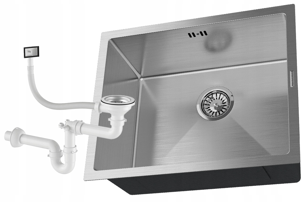 Dřez Pod Desku Stříbrné Ocelové Kuchyňské Jedna Komora Chrom BARI54