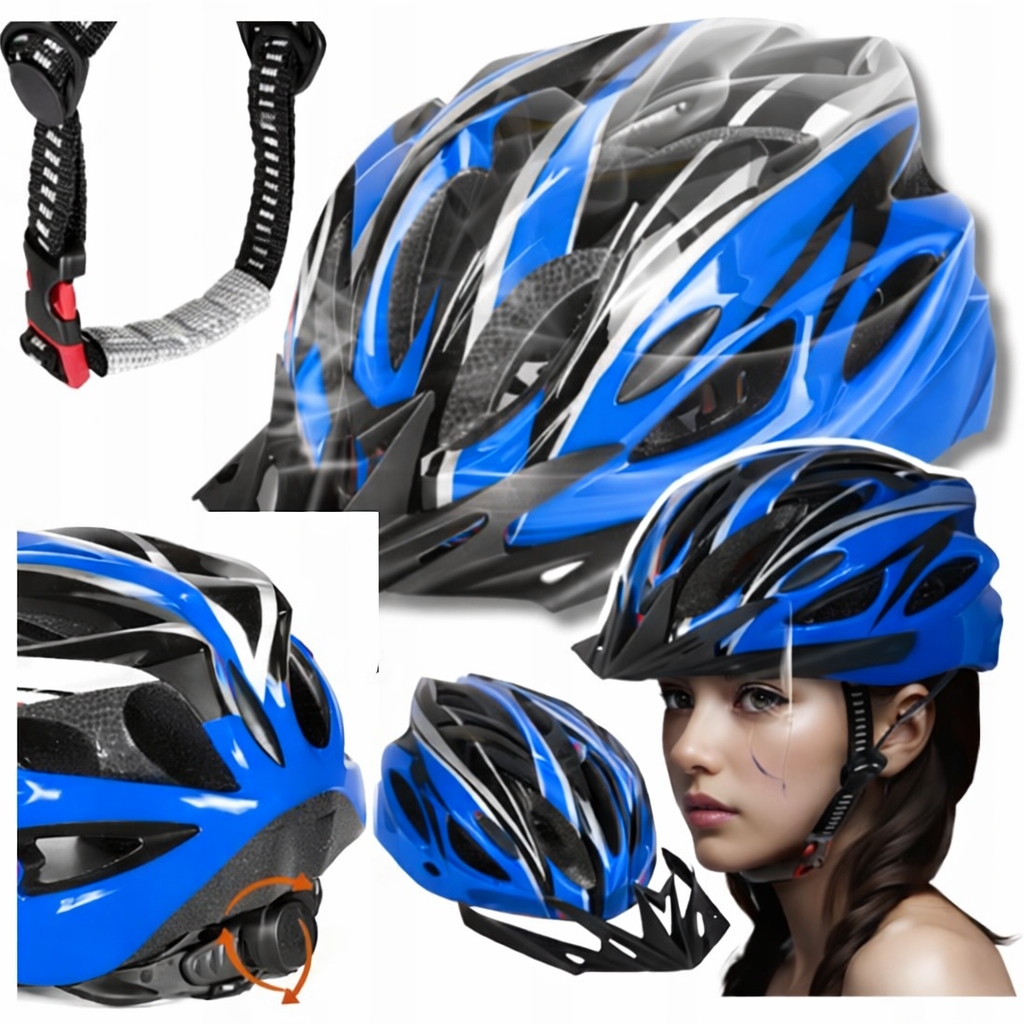 KASK ROWEROWY BEZPIECZNY REGULOWANY S M L LEKKI WYGODNY UNIWERSALNY KOLORY
