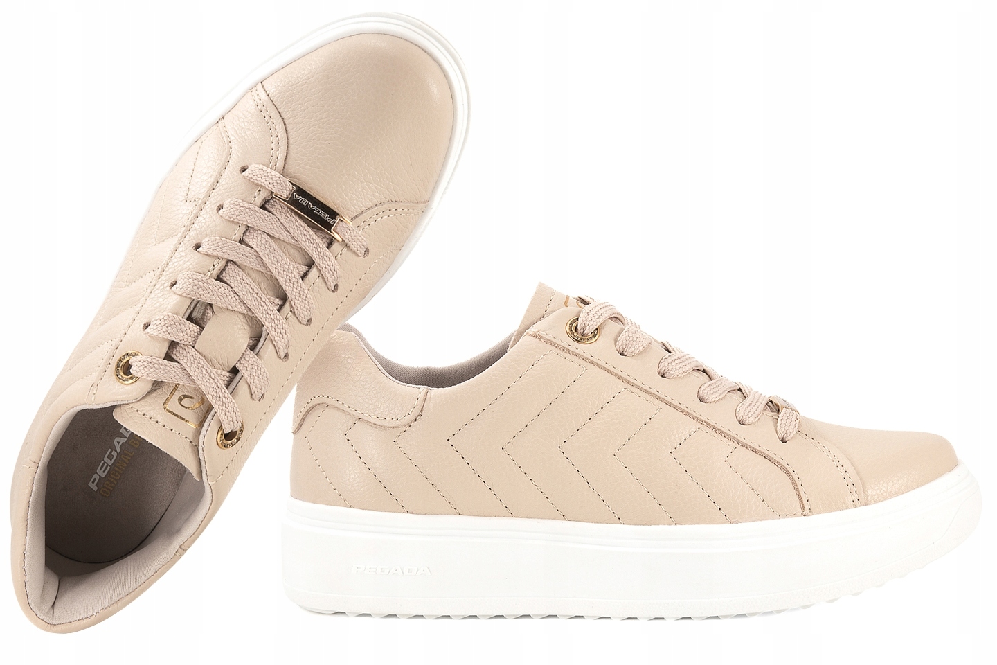 Pegada 211301-02 Dámské Kožené Polobotky béžové 41 Béžová