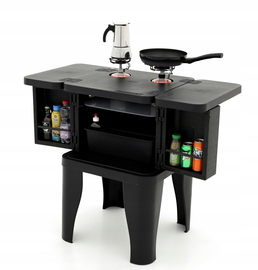 Kuchnia Kempingowa Składana Turystyczna Fjordsen Lekka Mobilna z Szafkami