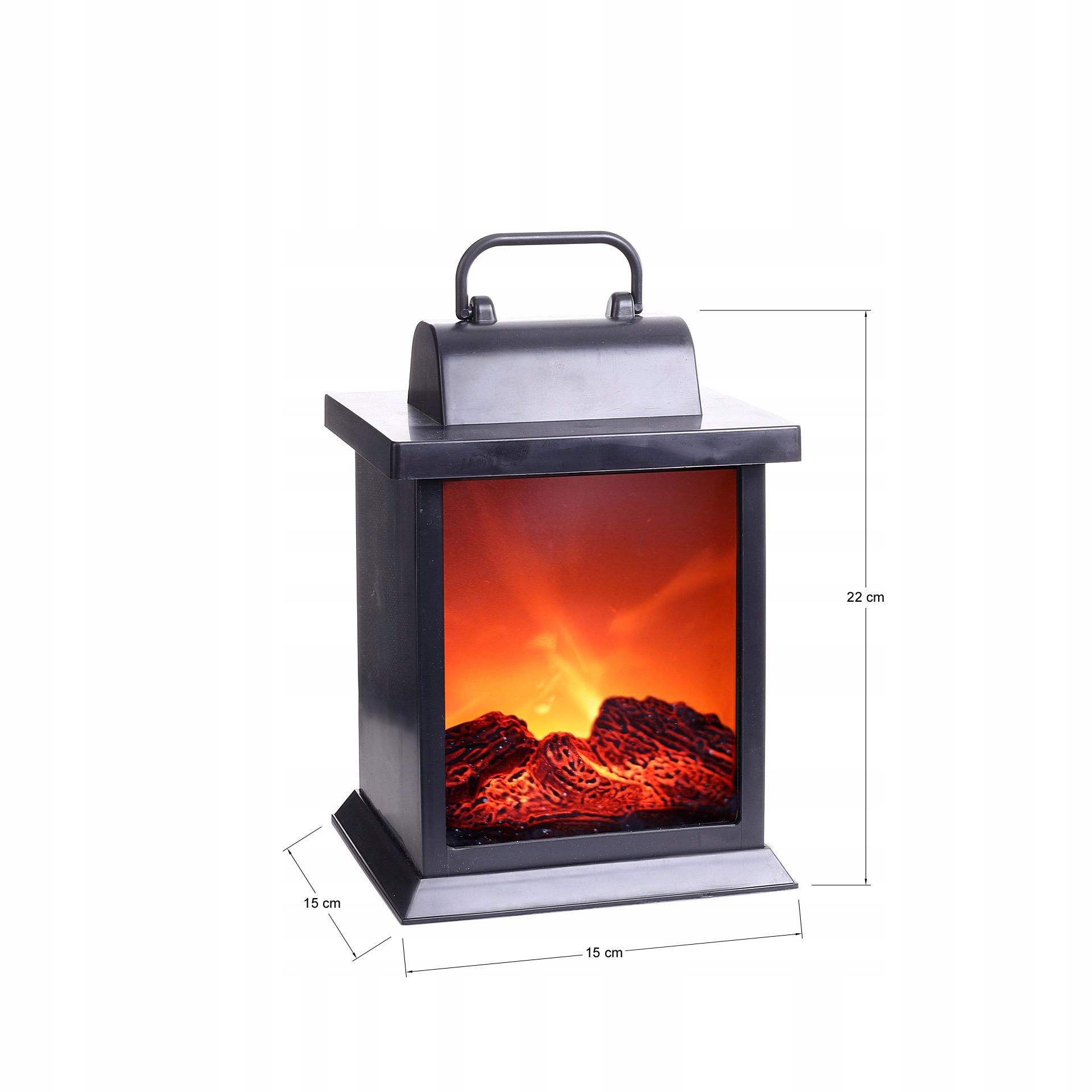 KOMINEK LED LAMPION Z OGNIEM RUCHOMY PŁOMIEŃ 22 cm Marka Decorative