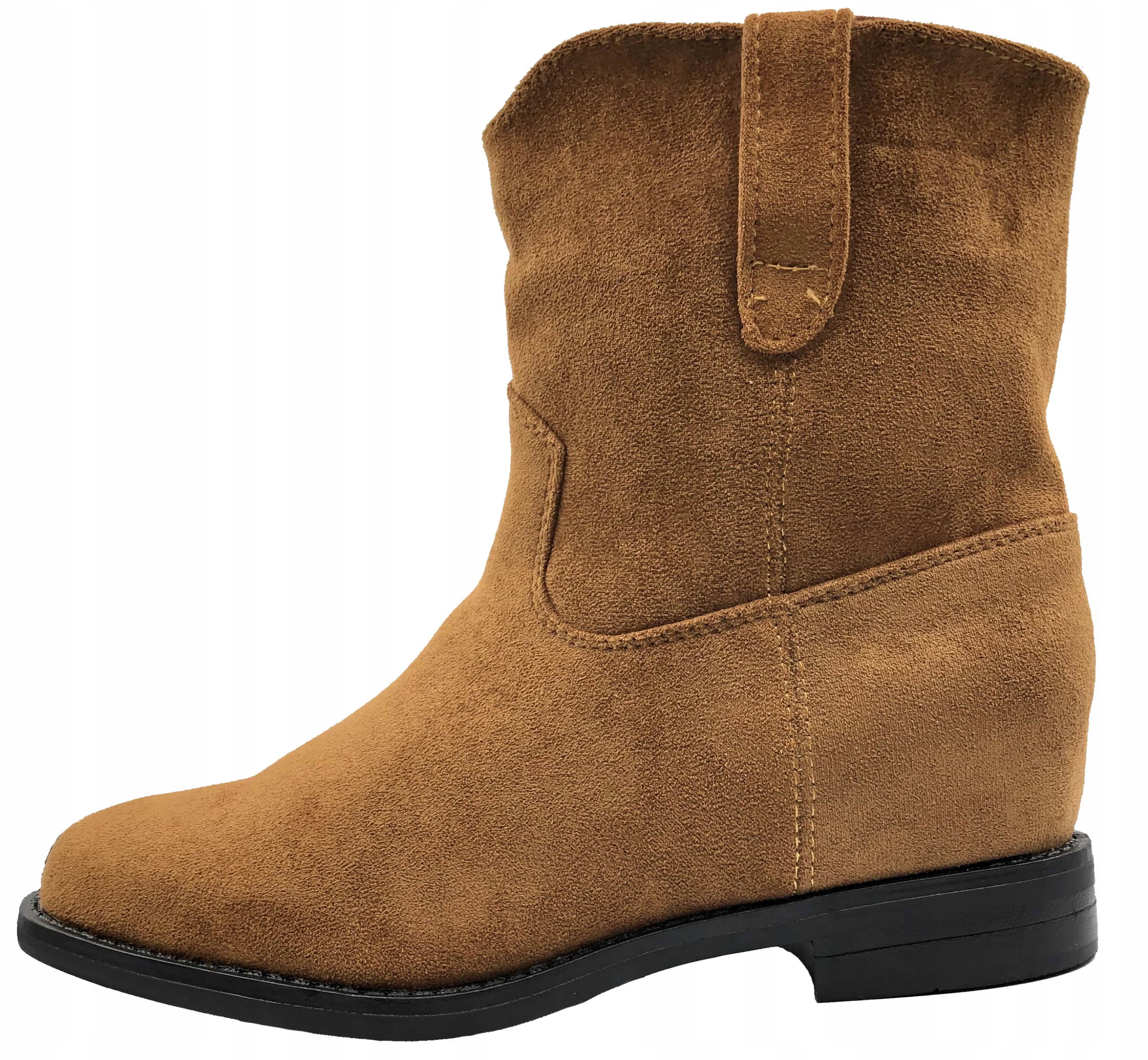 

Botki Damskie Ocieplane Ukryty Koturn Zamszowe 38