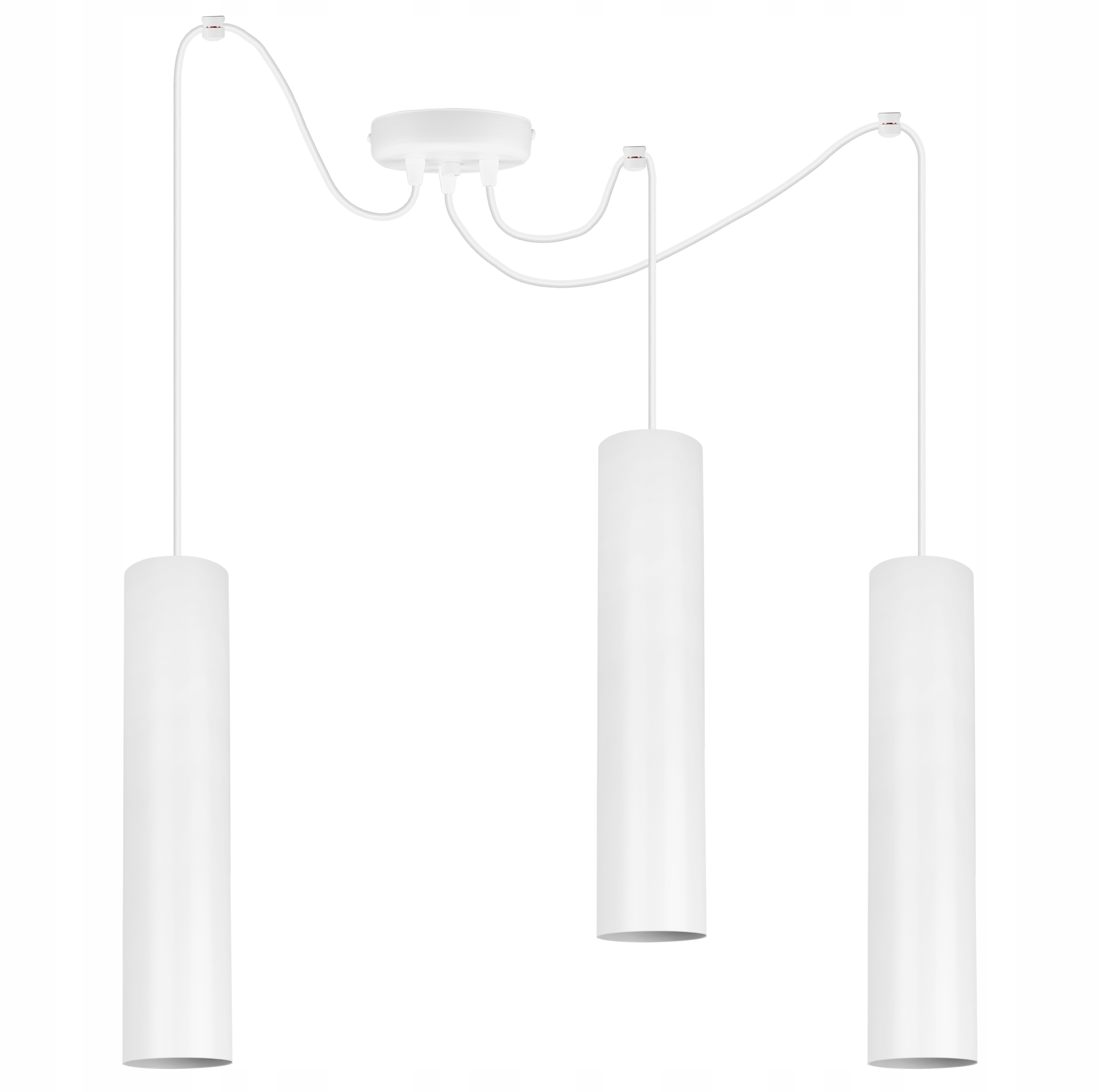 Závesná Stropná Lampa Luster Pavúk Trojitý Biela Tuba Loft Led Nad Stôl