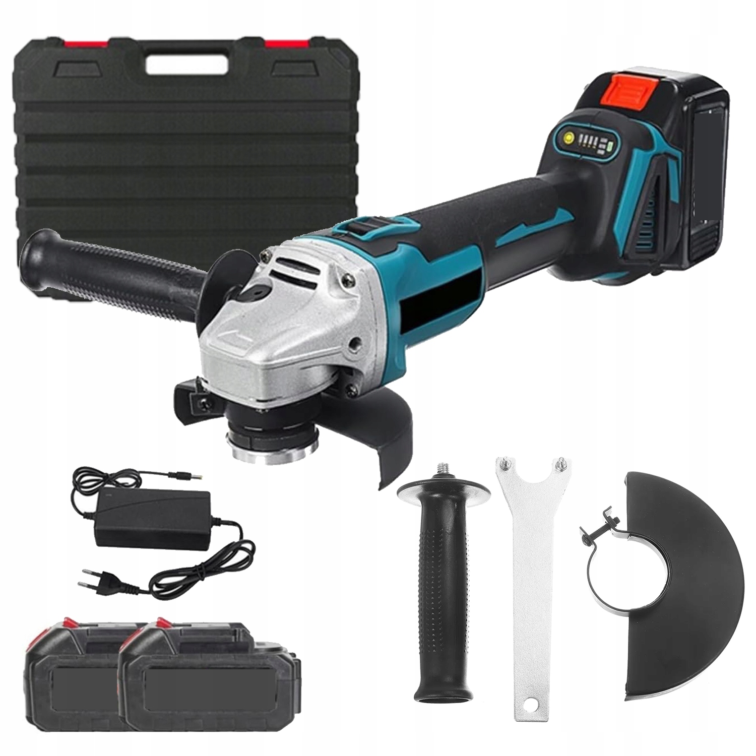 21V Bezkartáčová Úhlová Bruska Výkonná Rychlost Leštičky +2 Baterie