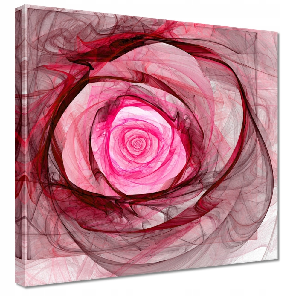 

Obrazy 40x40 Różowa róża fraktalna