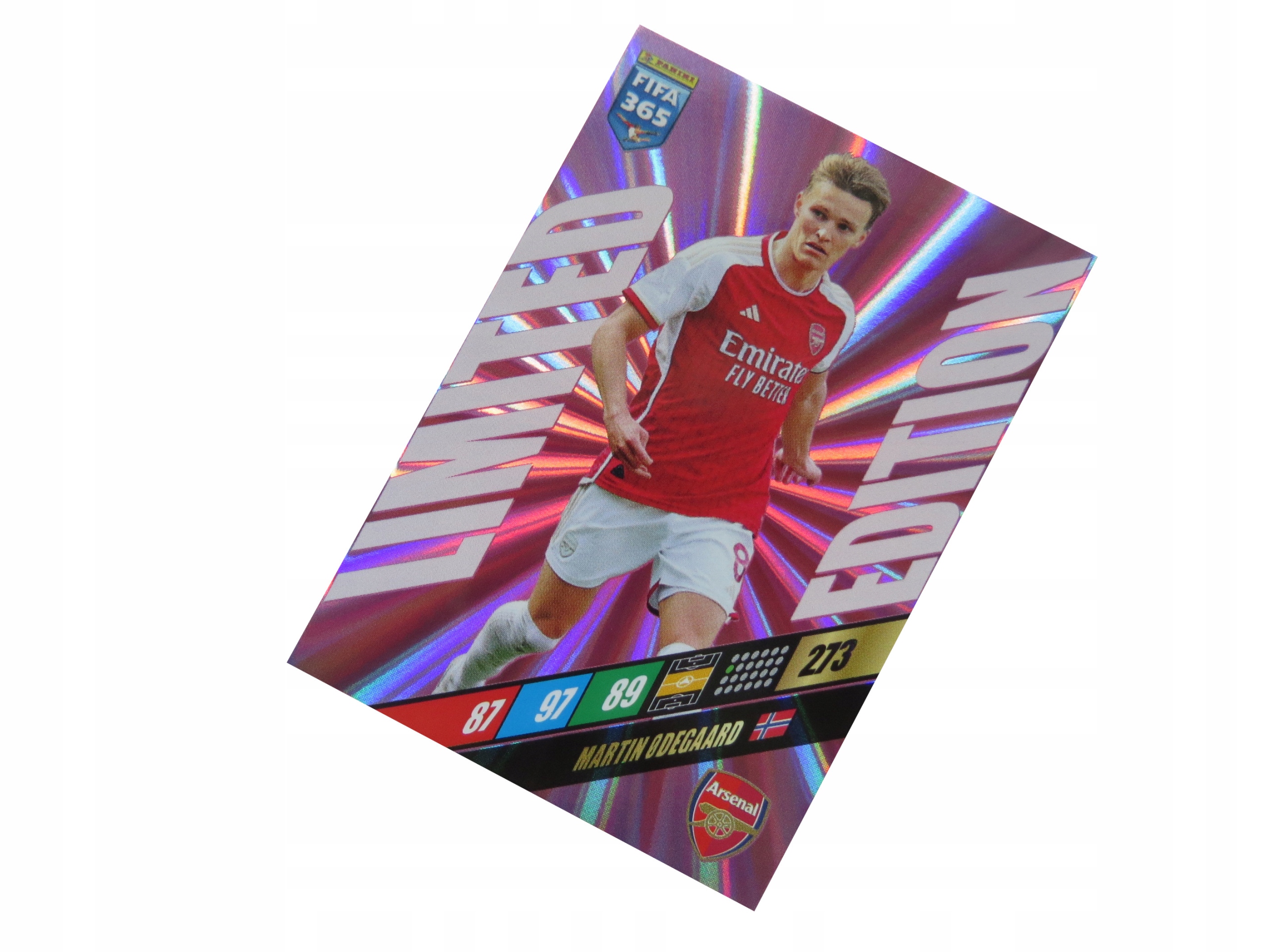 Panini Fifa 365 2024 Karty Piłkarskie Mała Karta Limited Odegaard Arsenal