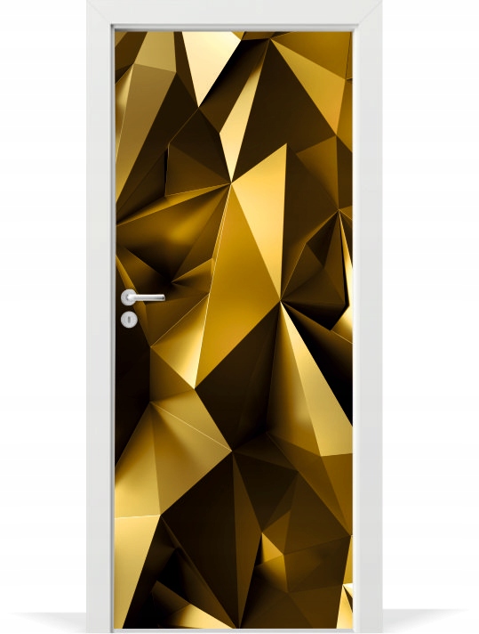 

Folia fototapeta na drzwi Abstrakcja 3D złoto