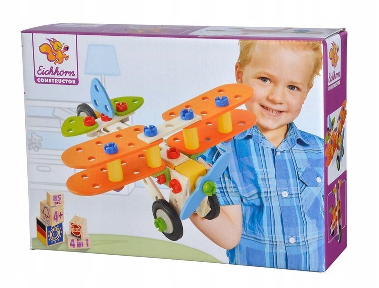 

Eichhorn Constructor Samolot 4w1 85 Elem Drewno