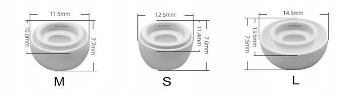 GUMKI NAKŁADKI DOUSZNE DO APPLE AIRPODS PRO S M L Marka Suneo Accesories