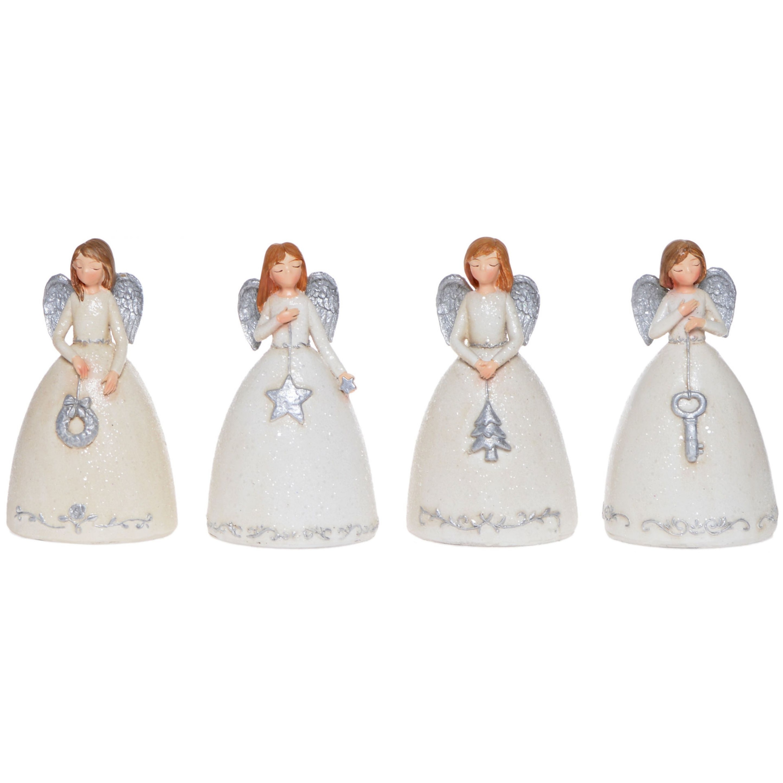 PIĘKNA FIGURKA ANIOŁ 4 SZT 11CM HIT PREMIUM ŚWIĘTA