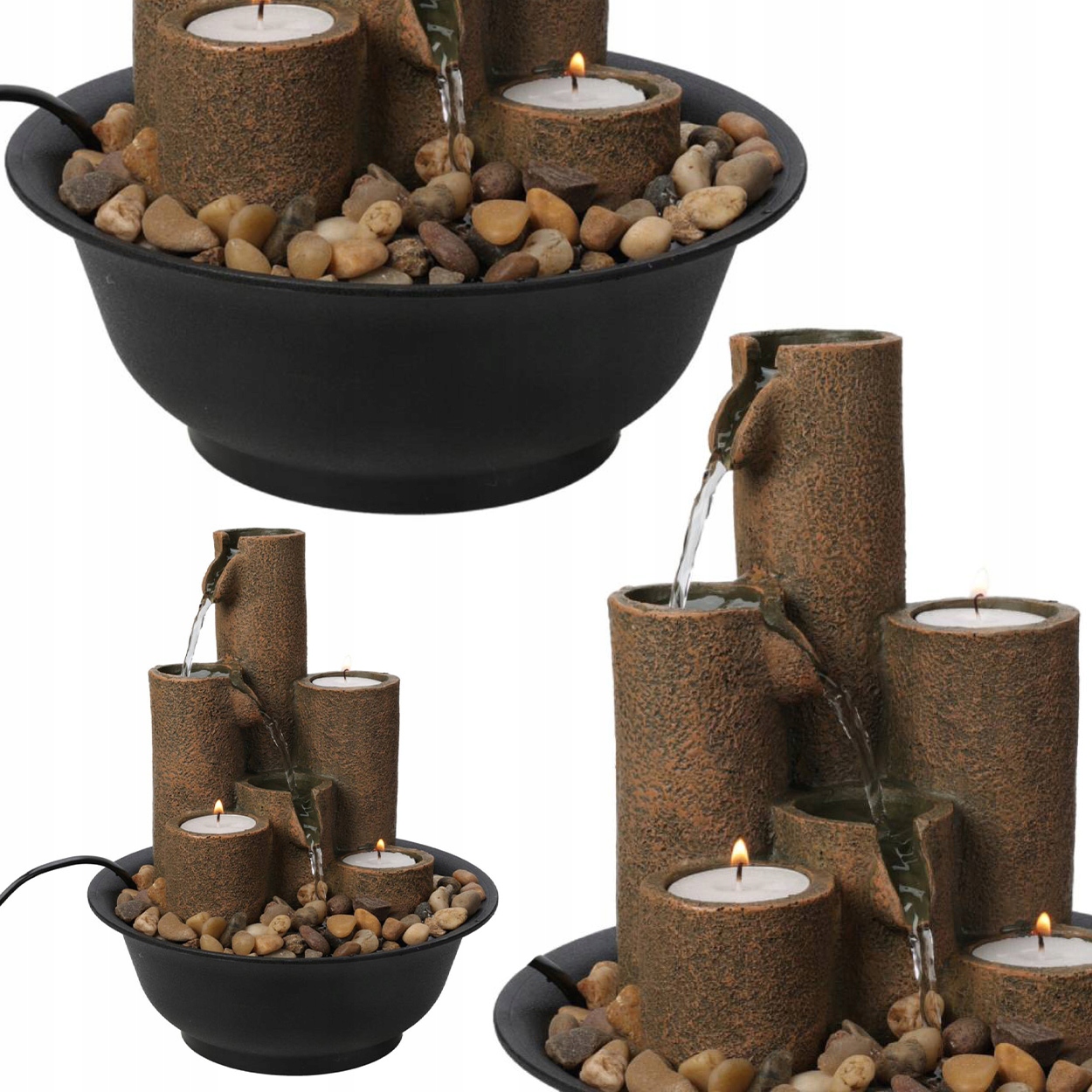 Fontána Dekorativní Domácí Svíčky Ozdoba S Podsvícením Kamínků