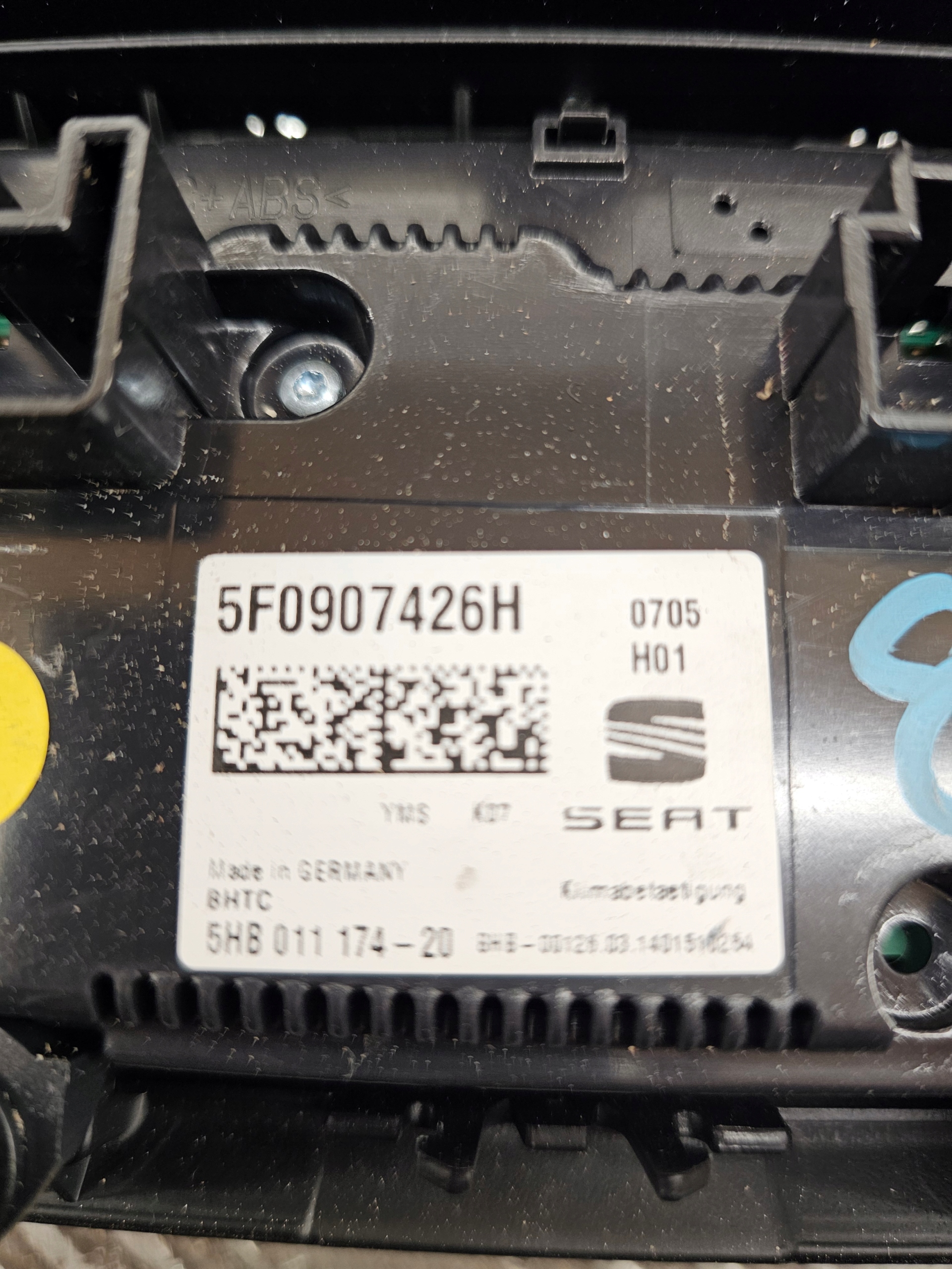 control panel nawiewami SEAT LEON OE 5F0907426H