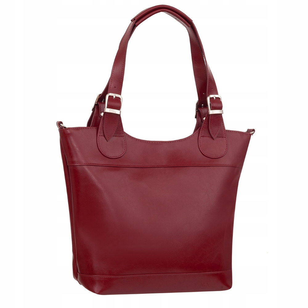 

bordowa Skórzana Torebka Skóra Zarka torba A4