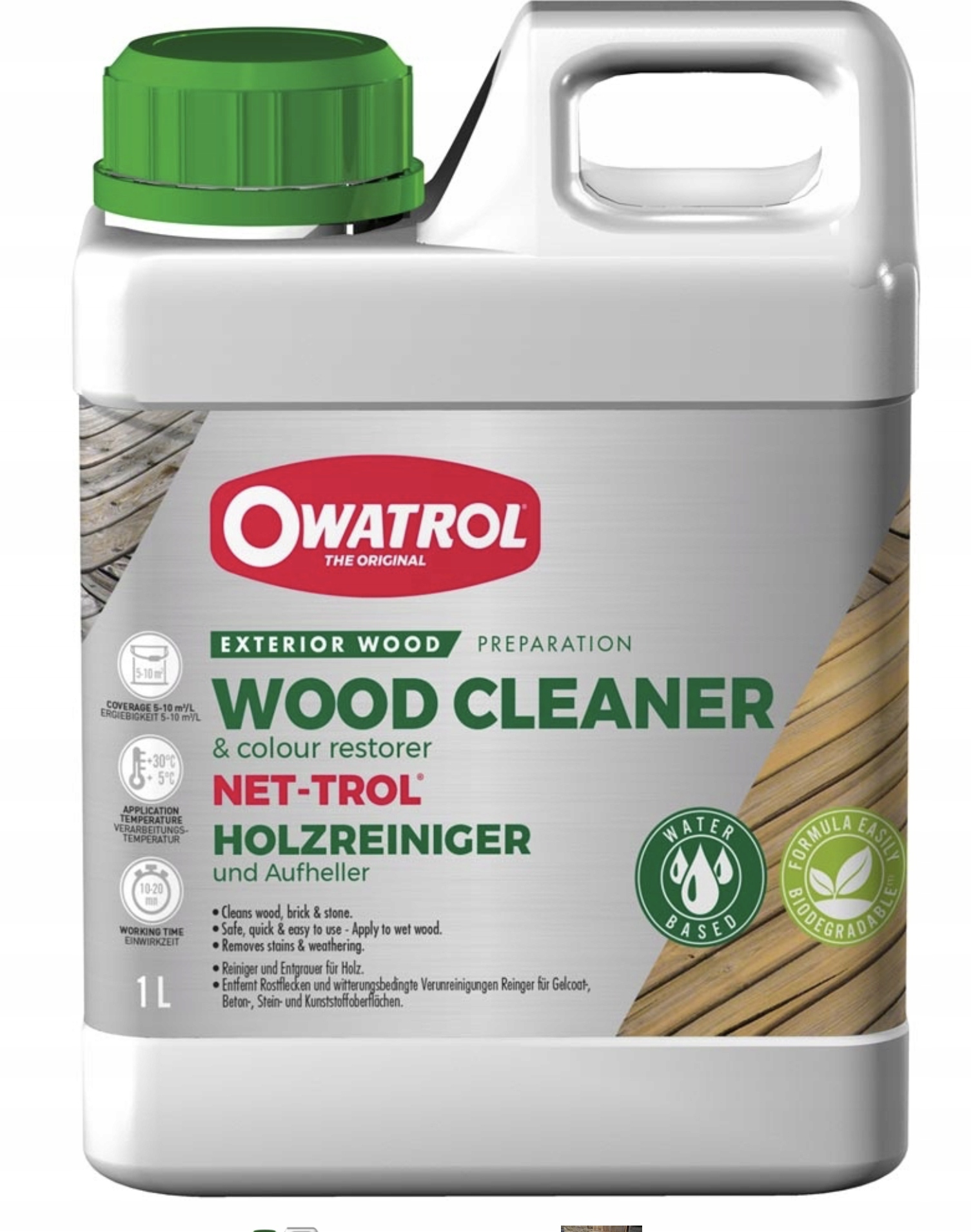 Owatrol NET-TROL - odszarzacz do drewna 1L