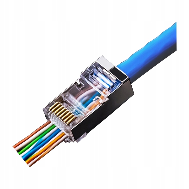 

Wtyk RJ45 przelotowy kat 6 kat.6 Stp 100szt