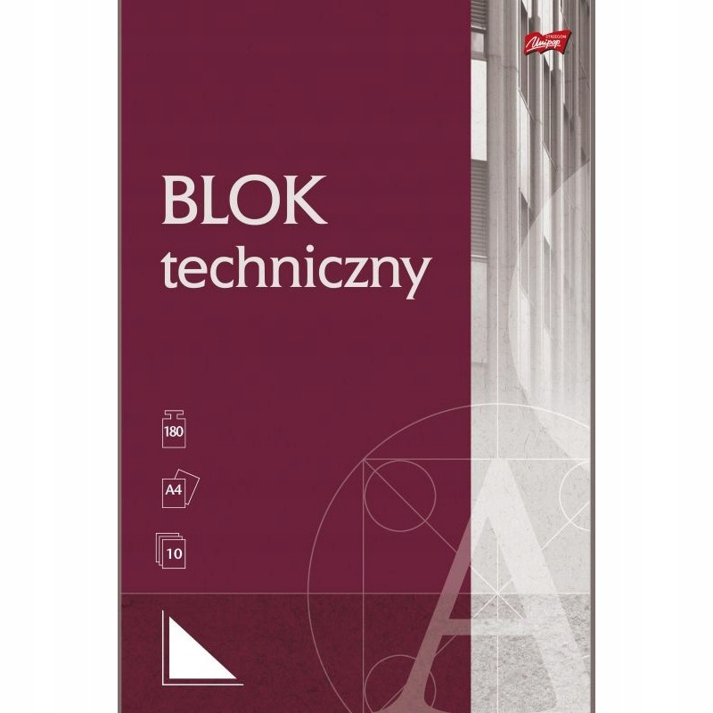 

Blok techniczny A4 10 kartek biały Unipap