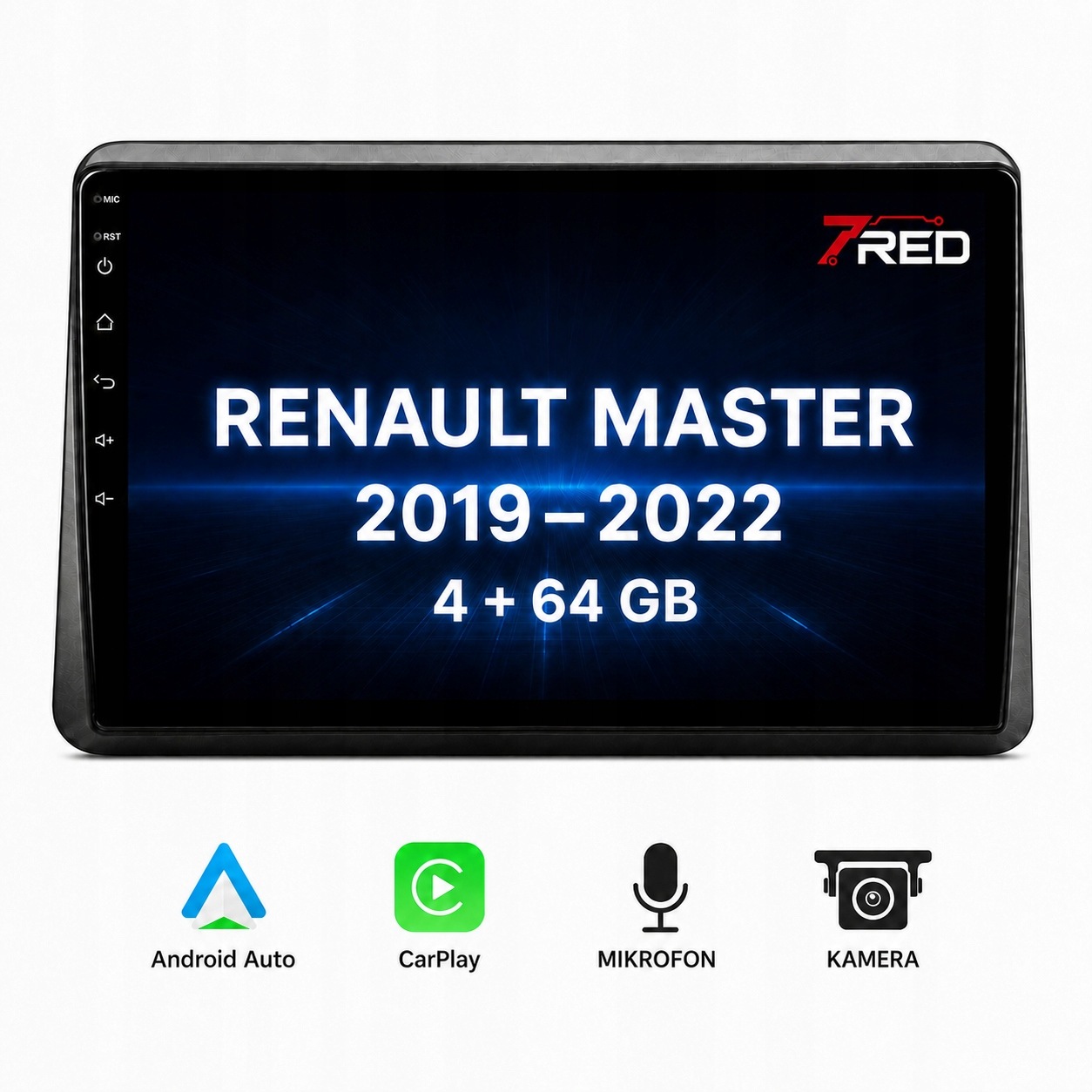 Rádio Gps Android Renault Master 2019-2023 Carplay Wifi Usb 4GB 64GB