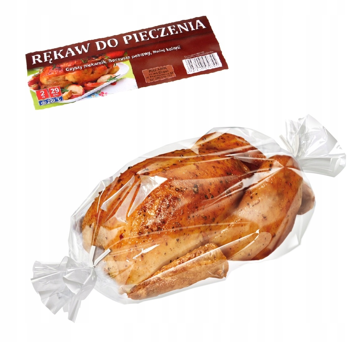 

Rękaw Do Pieczenia Mięs rękaw z klipsem 200 cm