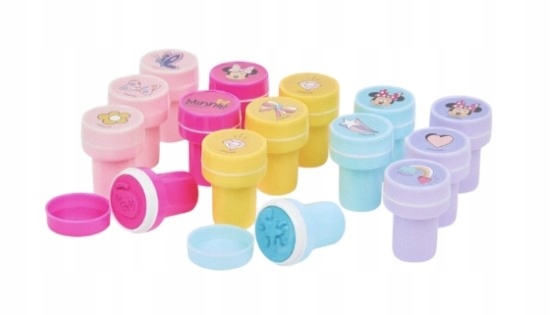 PIECZĄTKI MYSZKA MINNIE STEMPELKI 15 SZTUK KOLOROWE STEMPLE ZESTAW STEMPLI EAN (GTIN) 8719668022300