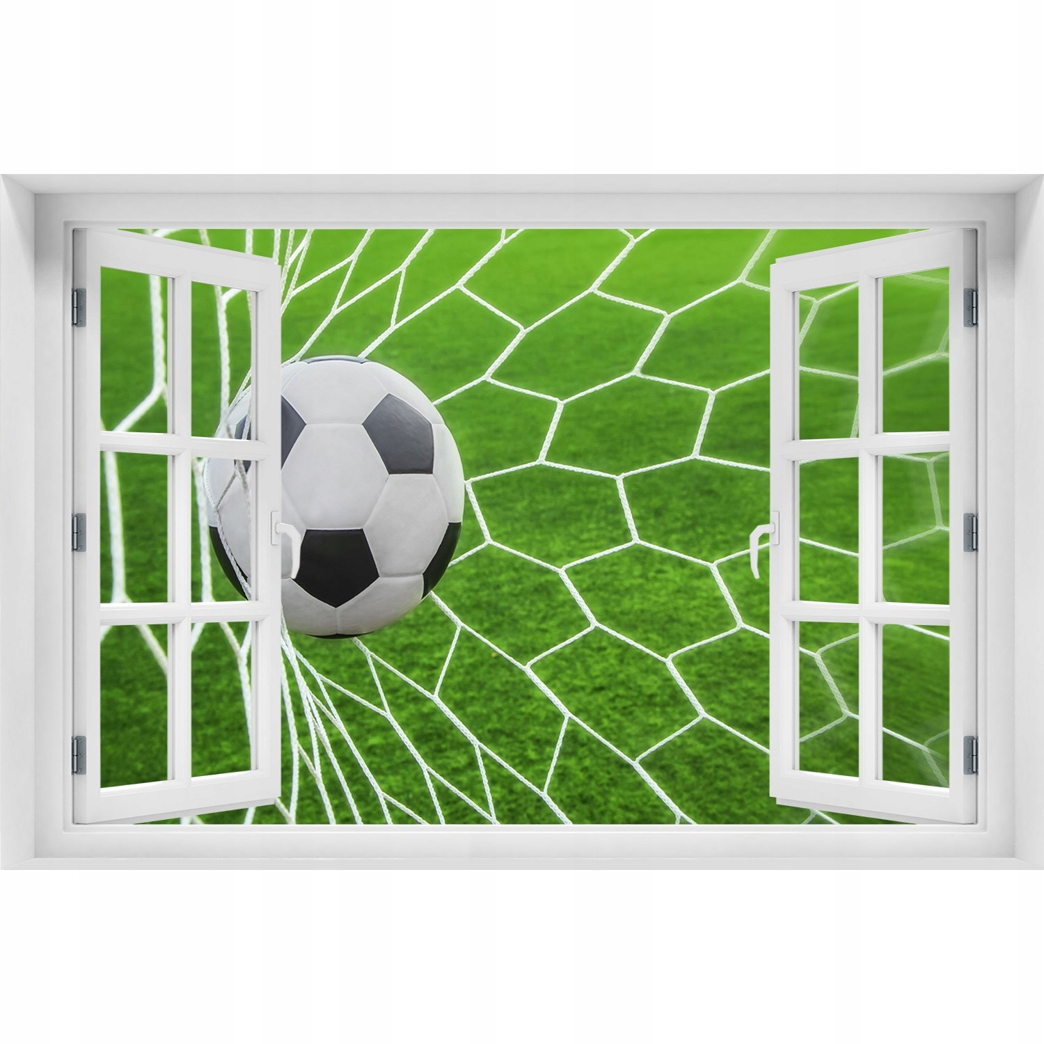 

Naklejka na ścianę 3D Okno Piłka w bramce 90x60