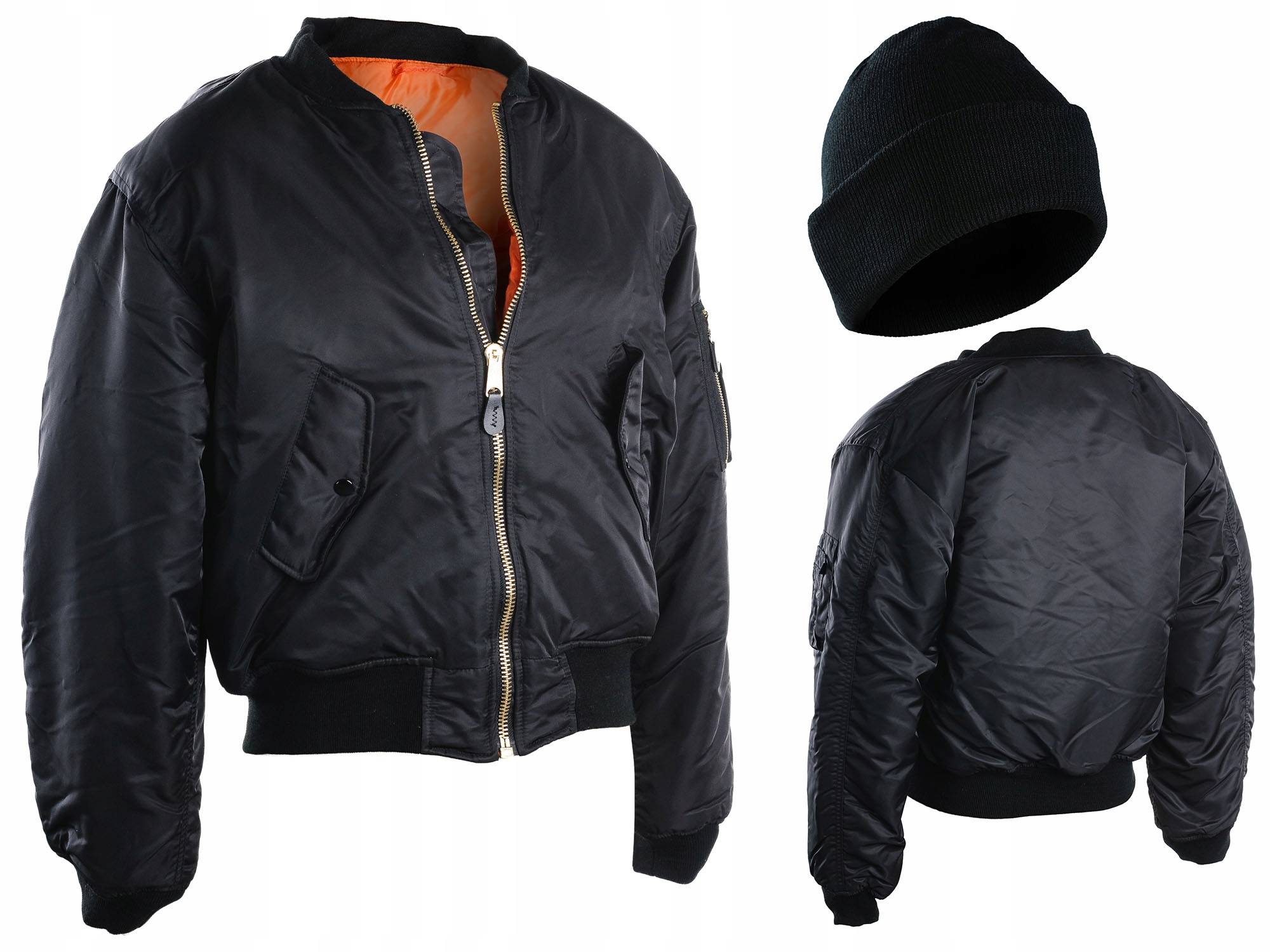 

Wojskowa Kurtka Pilotka Flek MA1 Basic Czarna XL