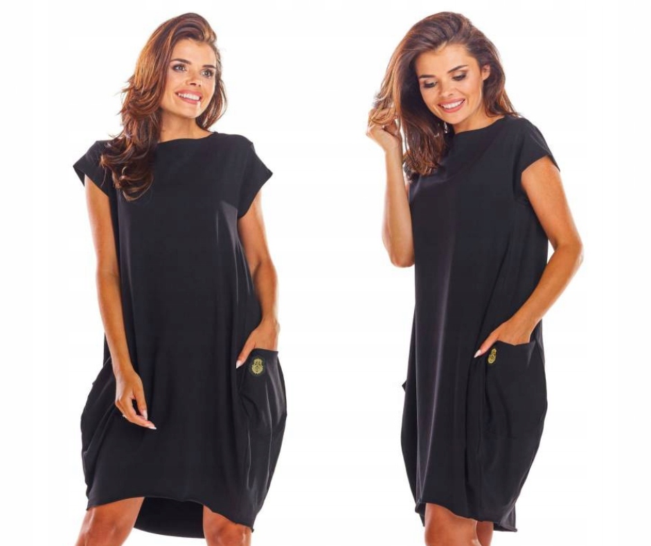 

Luźna dresowa sukienka oversize kieszenie, L/XL