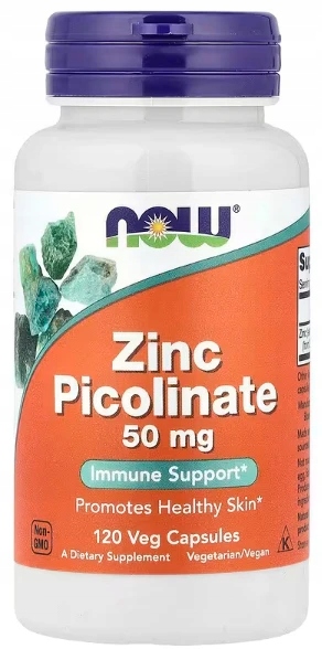 NOW FOODS ZINC PICOLINATE 50mg 120 VCAPS