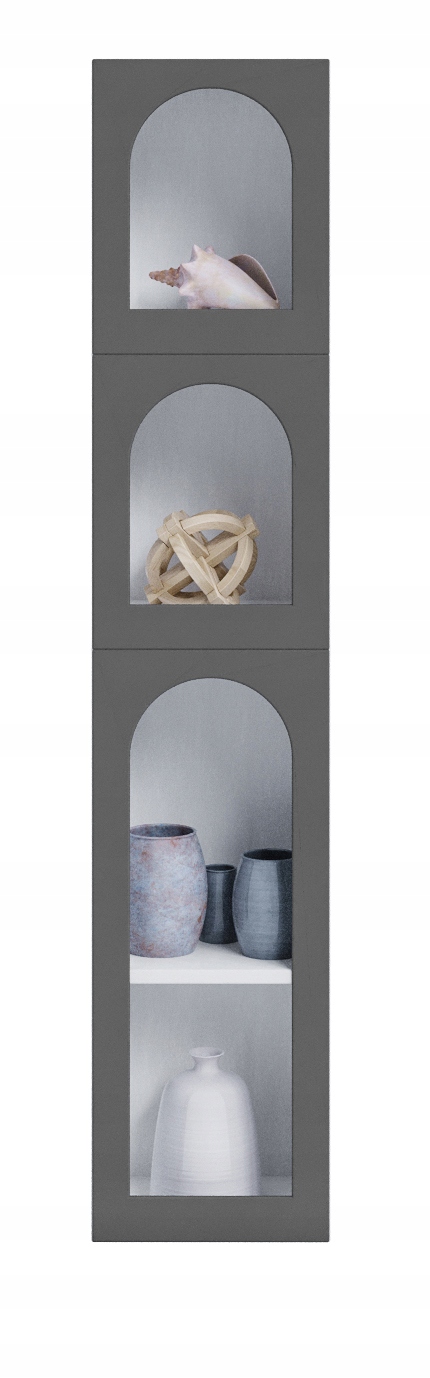 Moderní ozdobný regál 40 cm s policemi ve tvaru skandinávských oblouků