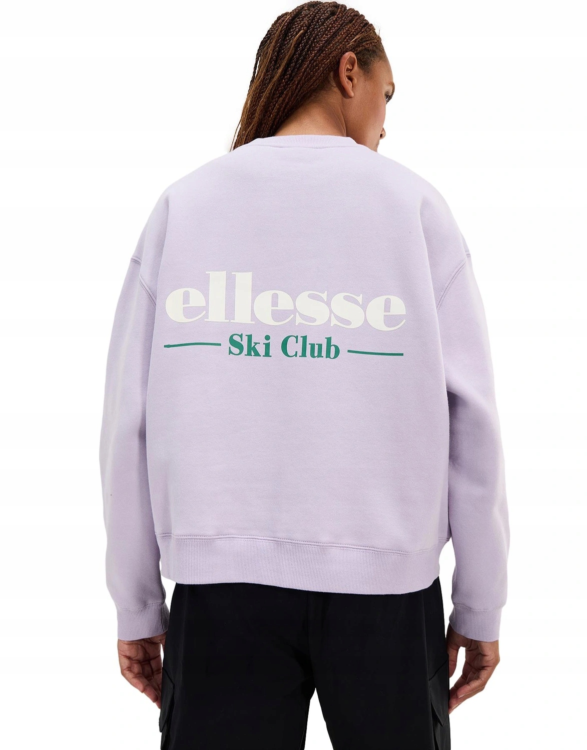 Mikina dámská Ellesse bez kapuce crewneck fleece Areski fialová bavlněná