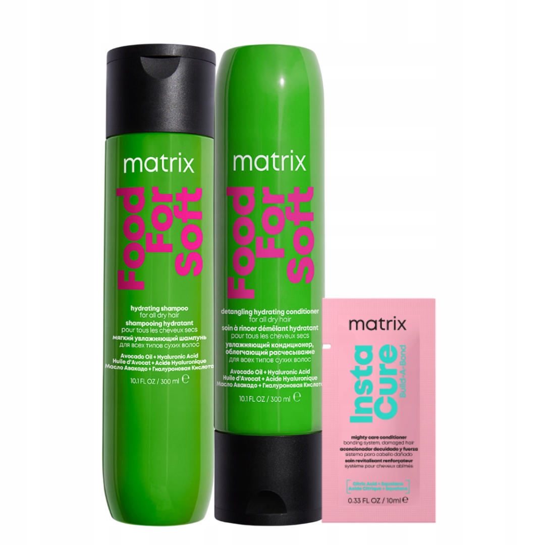 Zestaw Matrix Food For Soft nawilżający szampon do włosów, odżywka