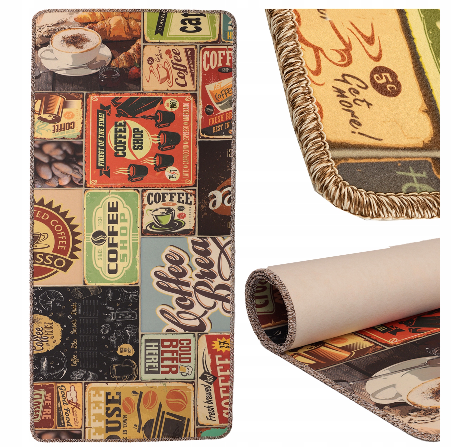 Koberec do kuchyně Podlahová rohož do kuchyně Koberec Vinylový Pvc 90x160 cm