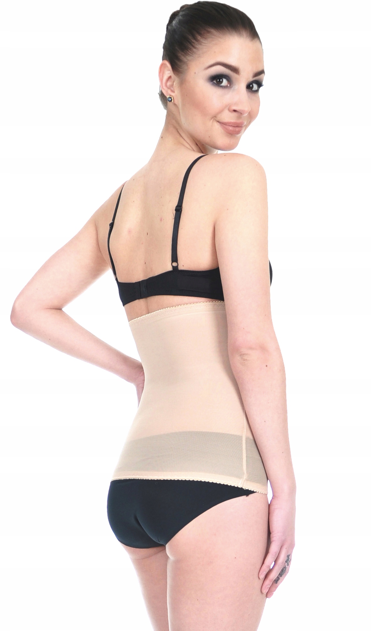 Orirose Wysoki PAS gorset mocno WYSZCZUPLAJĄCY modelujący BRZUCH SIZE PLUS Wzór dominujący bez wzoru