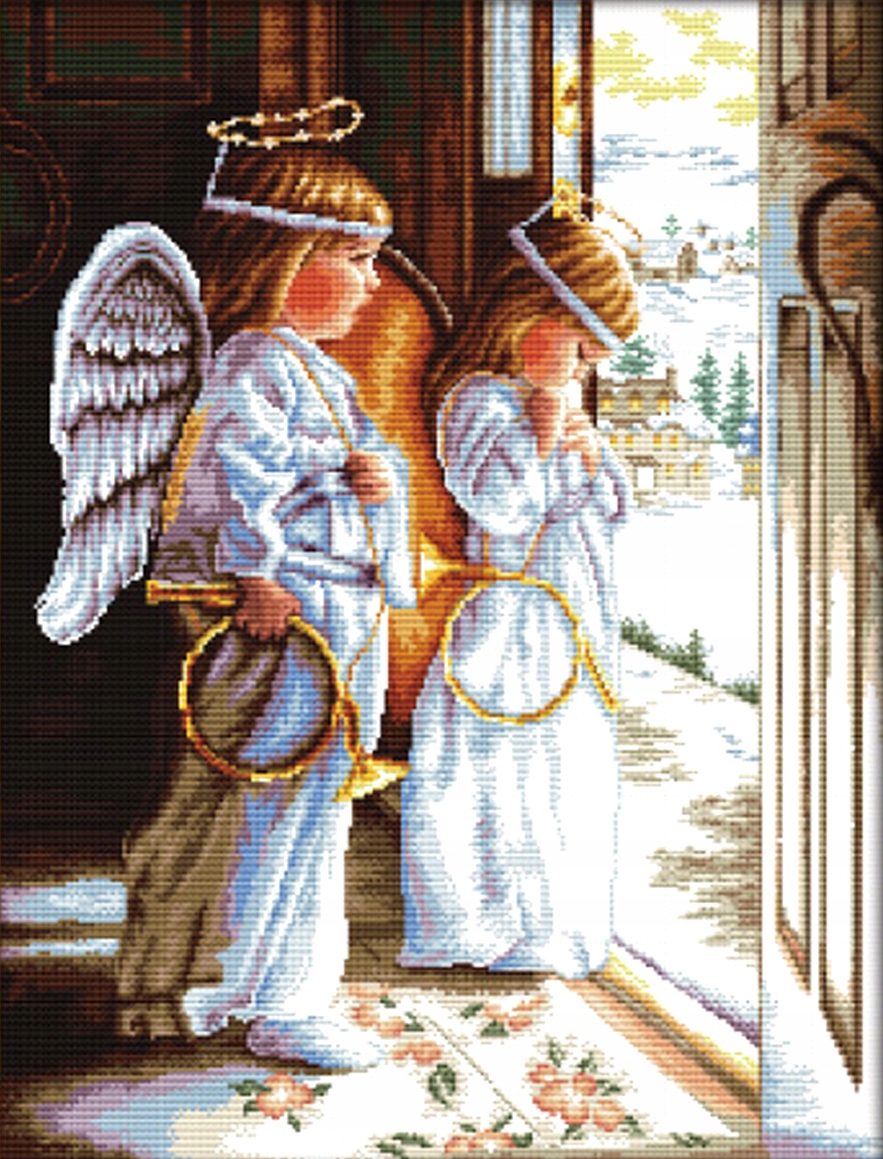 Sada křížkového stehu "Angels" vyšívací sada Diy
