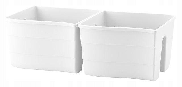 Doniczka balustradowa Fala 30 biała Formplastic Kolor biały