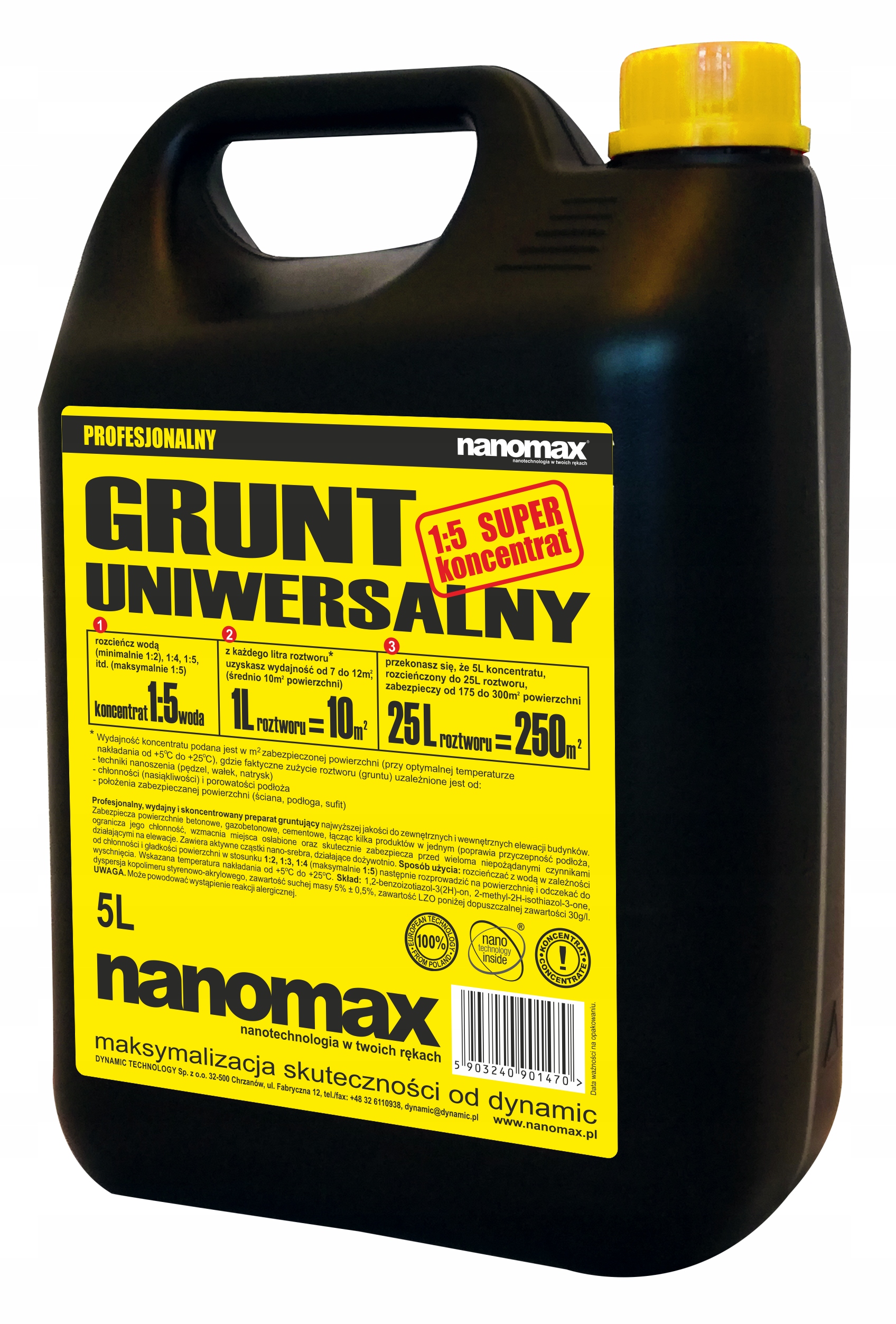 

nanomax grunt uniwersalny Koncentrat 1:5 srebro 5L