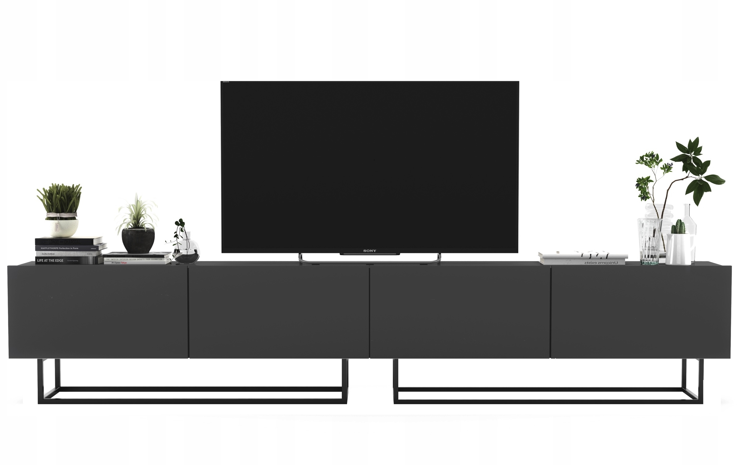 Szafka Rtv komoda Loft Industrialna grafit 240 cm