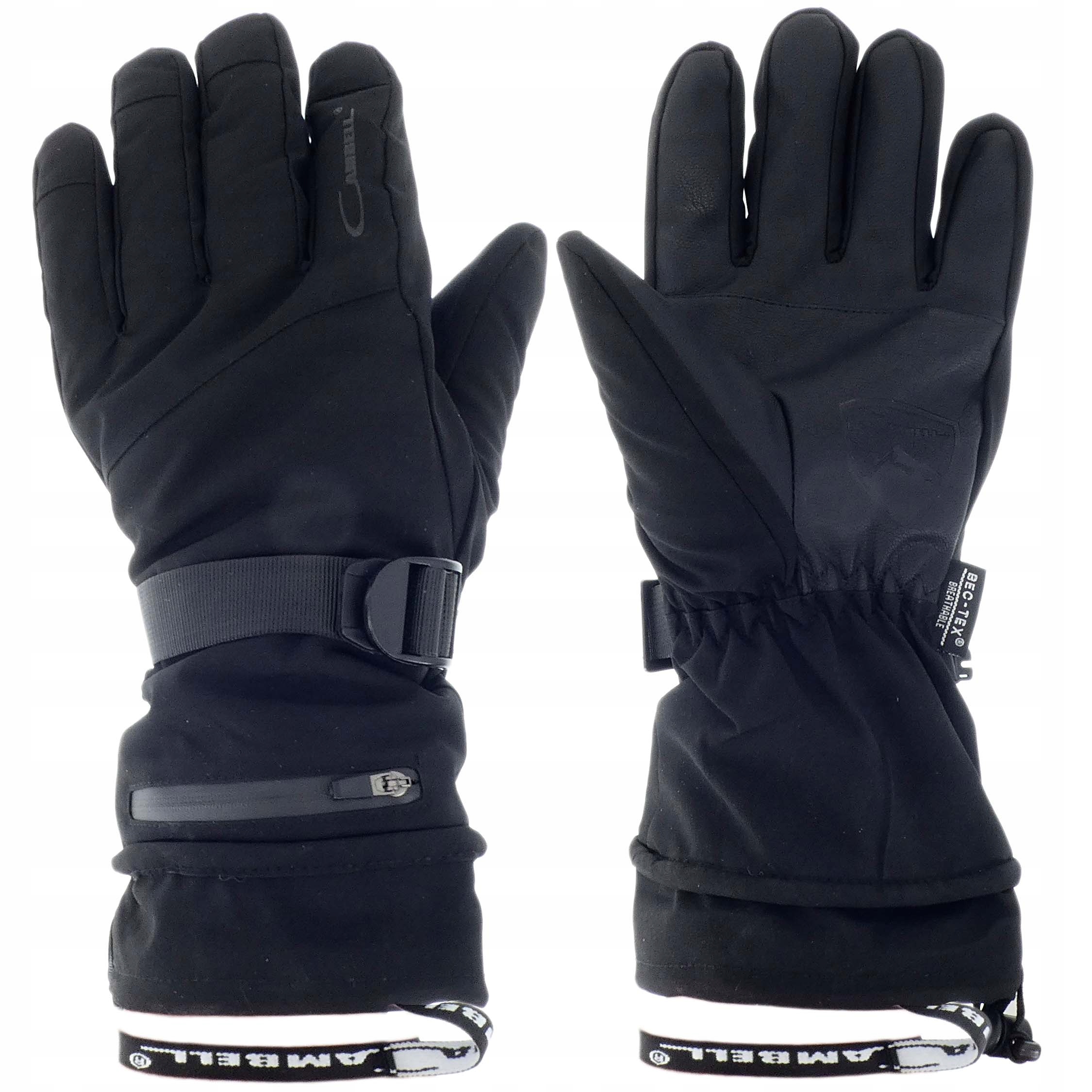 Rękawice Zimowe Breathable Na Narty Snowboard Ocieplane Dotykowe Czarne XL